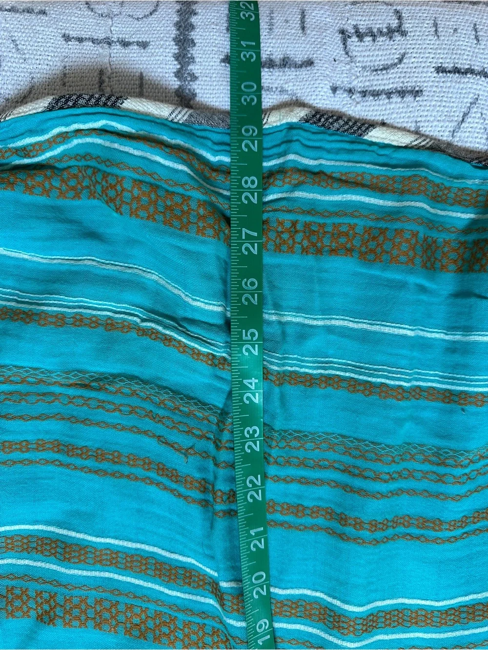 Ace & Jig Turquoise Striped Lightweight Double-layered Scarf